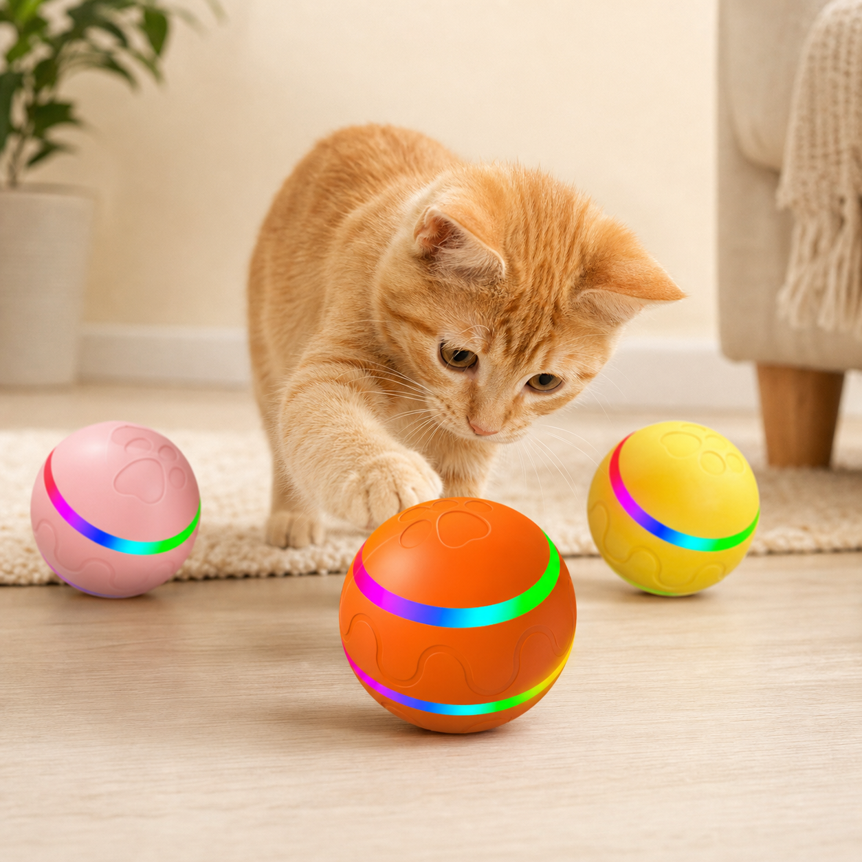 USB Self-Rolling Interactive Pet Ball