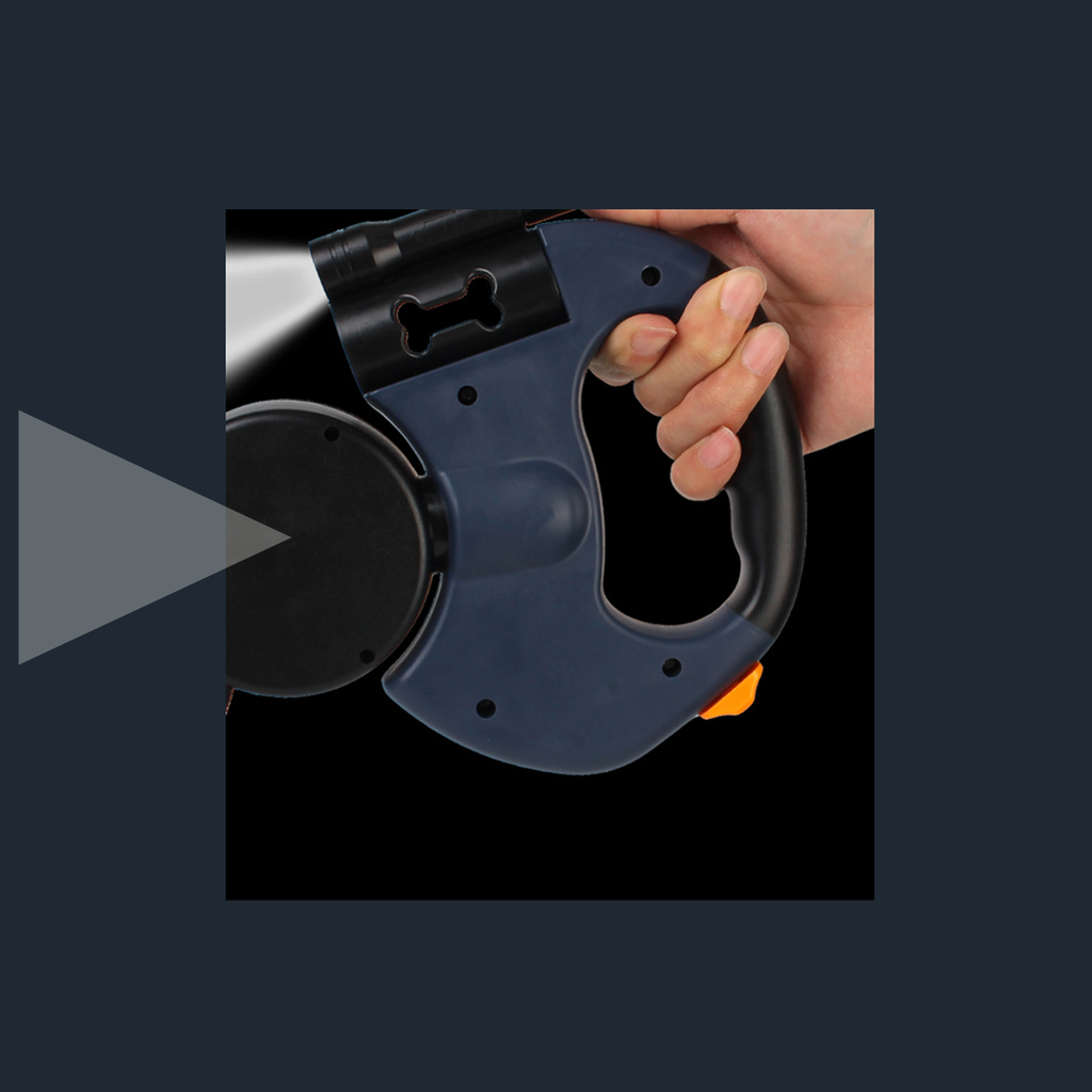LED Dual Retractable Dog Leash